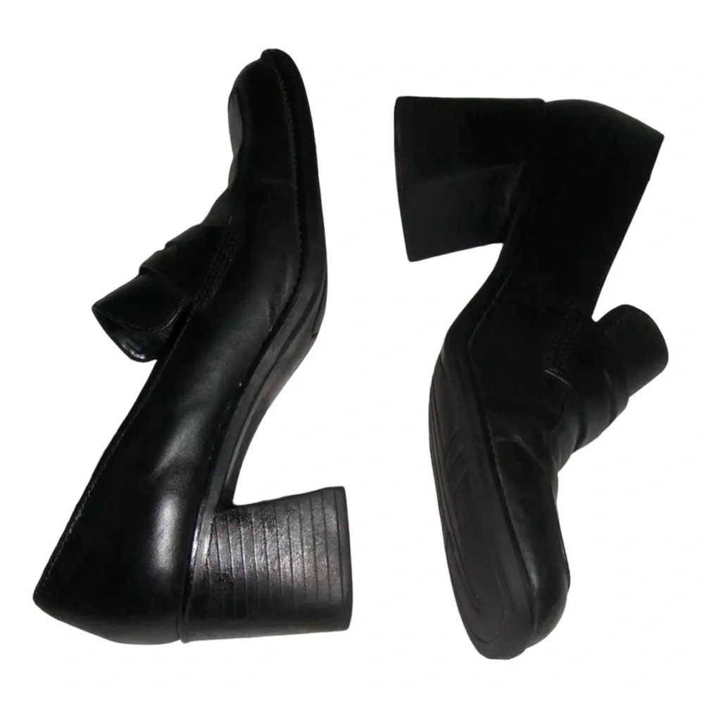 White Mountain Loafers Vintage 90's Black Penny Chunky y2k Bratz Preppy Academia